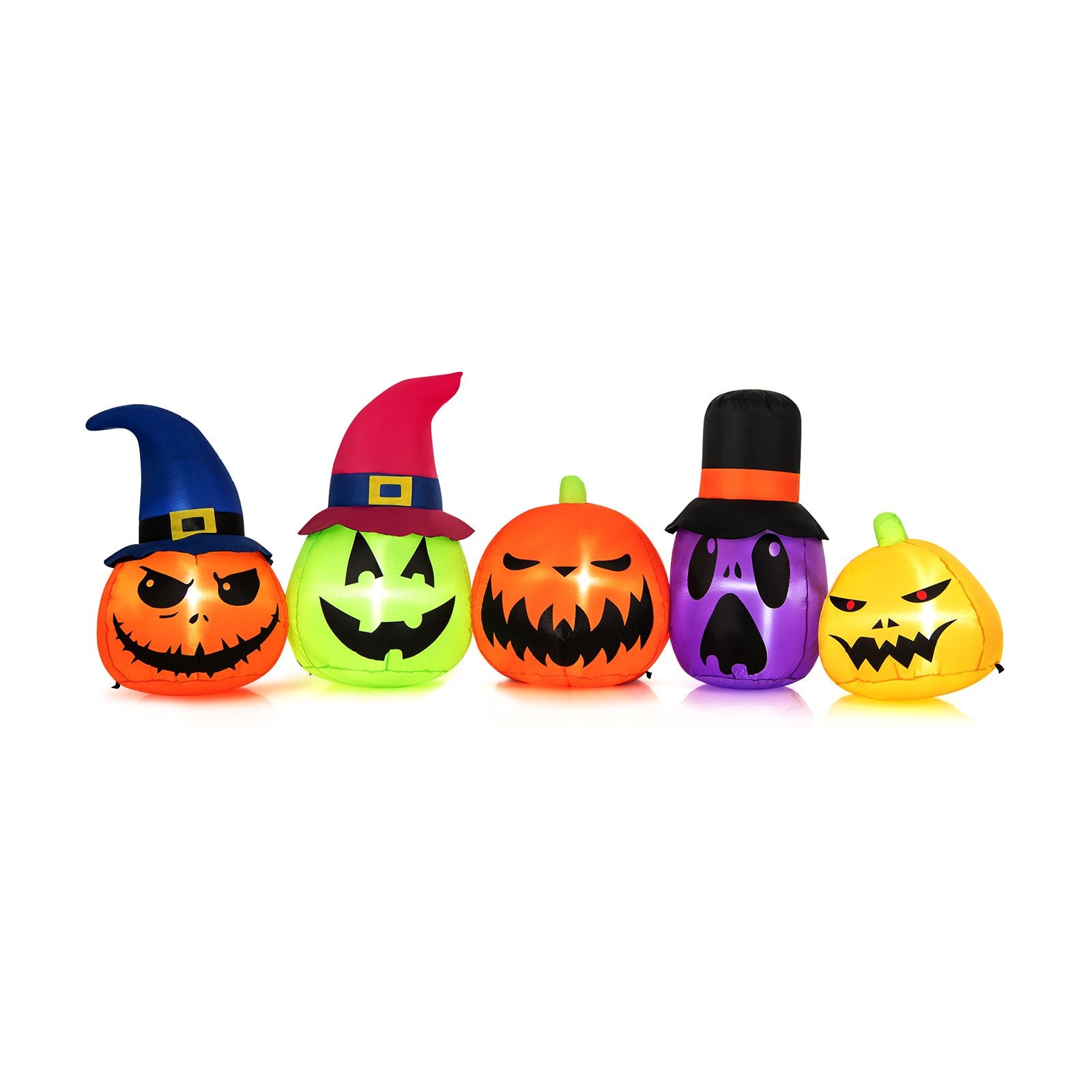 9-foot inflatable pumpkin patch family with LED lights and witch hats, Halloween holiday decor by Direct by Wilsons Home Store