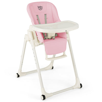 4-in-1 Baby High Chair with 6 Adjustable Heights-Beige