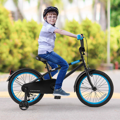 Kids Bike with Adjustable Handlebar and Saddle Black-16 inches
