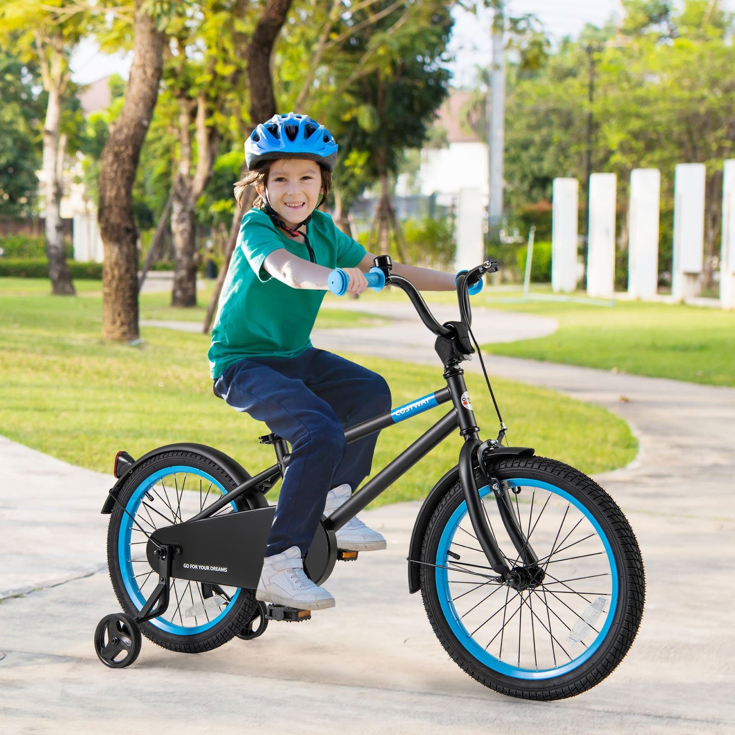Kids Bike with Adjustable Handlebar and Saddle Black-16 inches