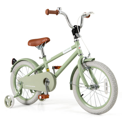 Kids Bike with Adjustable Handlebar and Saddle Green-14 Inches