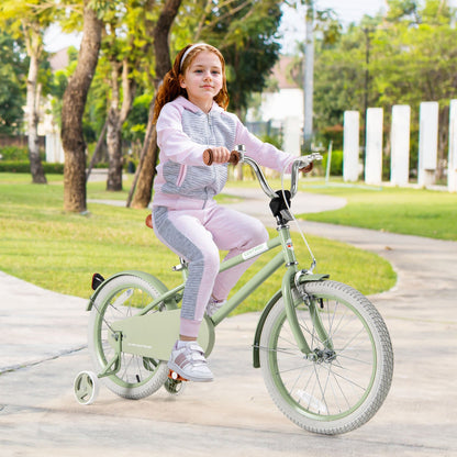 Kids Bike with Adjustable Handlebar and Saddle Green-14 Inches