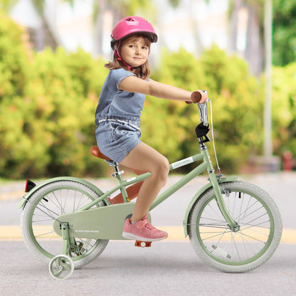 Kids Bike with Adjustable Handlebar and Saddle Green-14 Inches