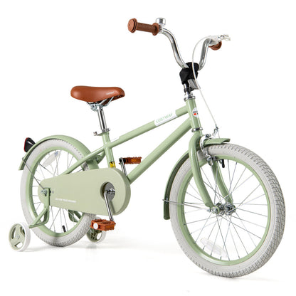 Kids Bike with Adjustable Handlebar and Saddle Green-14 Inches