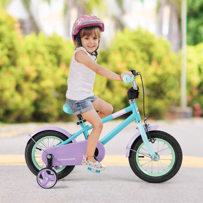 Kids Bike with Adjustable Handlebar and Saddle Purple-18 Inches