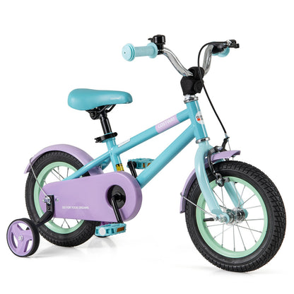 Kids Bike with Adjustable Handlebar and Saddle Purple-18 Inches