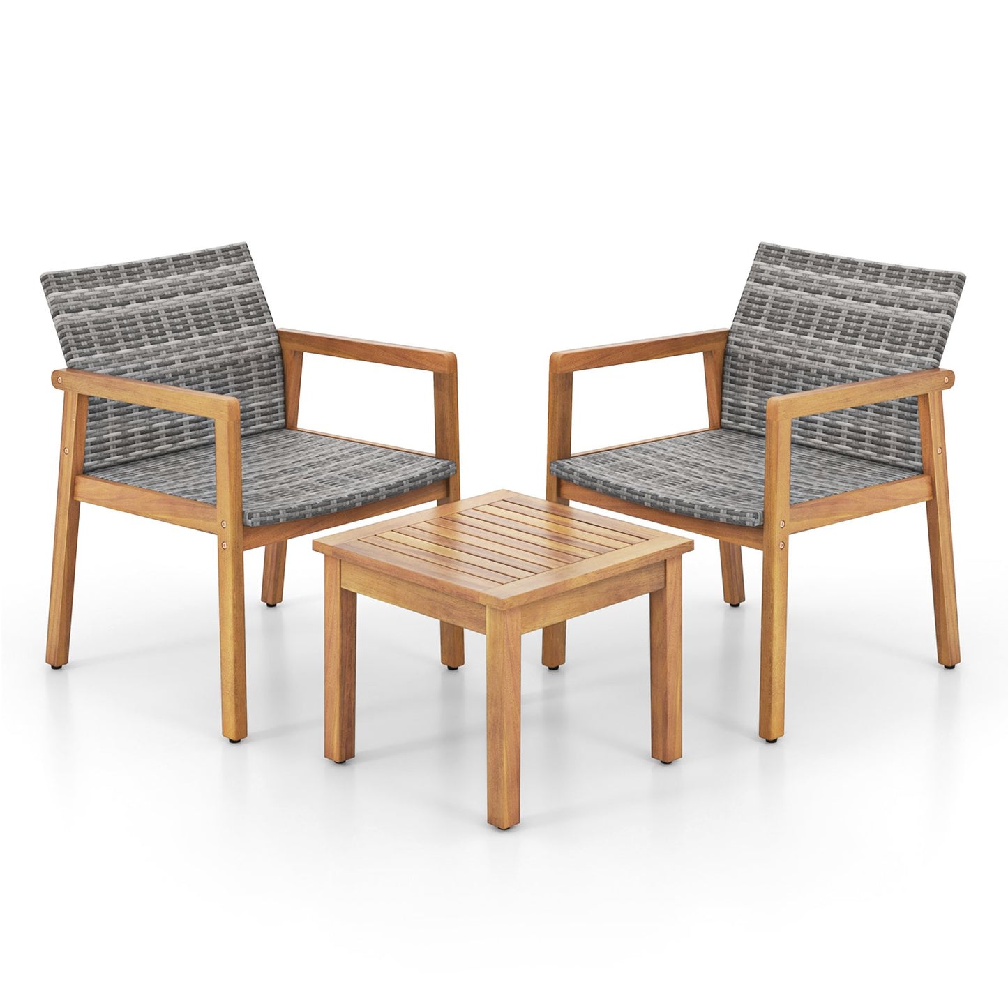 3 Pieces Patio Furniture Set  with Chair