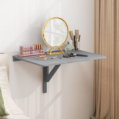 Space Saver Folding Wall-Mounted Drop-Leaf Table-Black