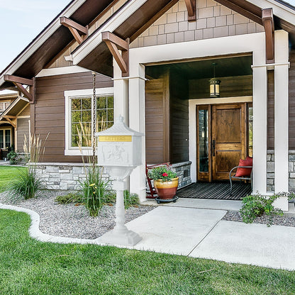 Retro Cast Aluminum Mailbox Security Postal Letter Box with Baffle Door-Black