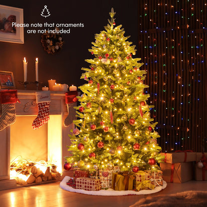 5 Feet Artificial Xmas Tree Hinged with 11 Lighting Modes and Remote Control-5 ft