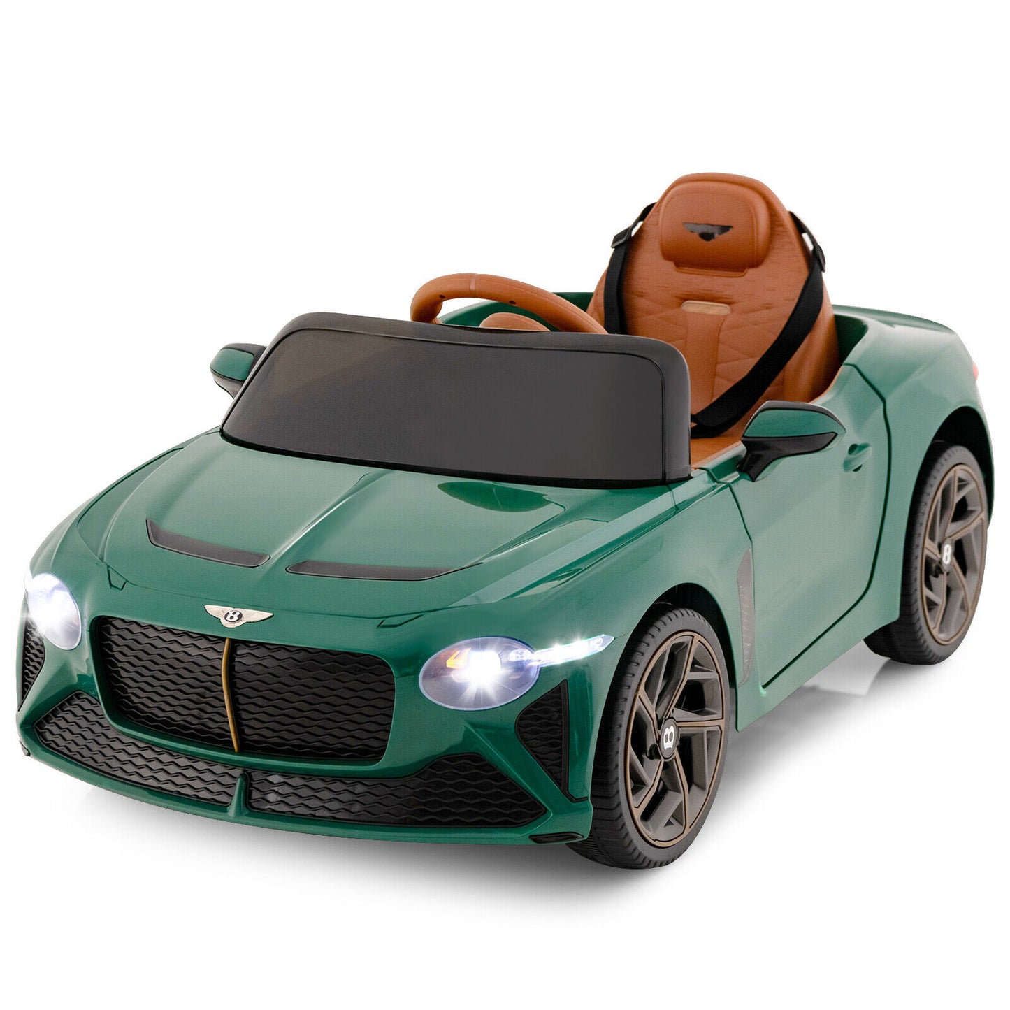 12V Powered Car Kids Ride-on Racer Car Licensed Bentley Bacalar-Black