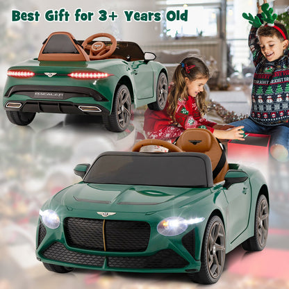 12V Powered Car Kids Ride-on Racer Car Licensed Bentley Bacalar-Black