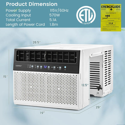 Window Air Conditione with Handy Remote and LED Control Panel-10000 BTU
