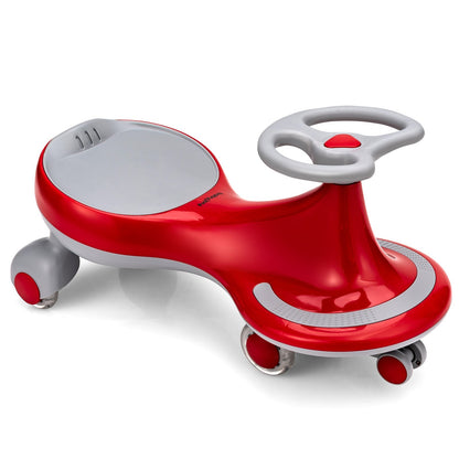 Wiggle Car Ride-on Toy with Flashing Wheels-Blue