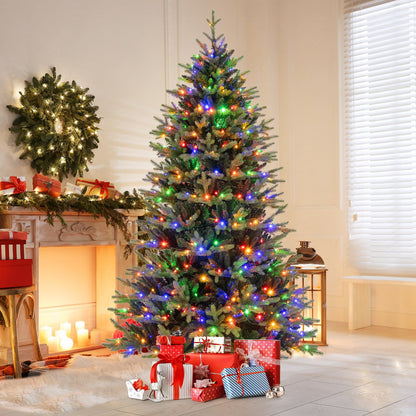 5 Feet Artificial Xmas Tree Hinged with 11 Lighting Modes and Remote Control-5 ft