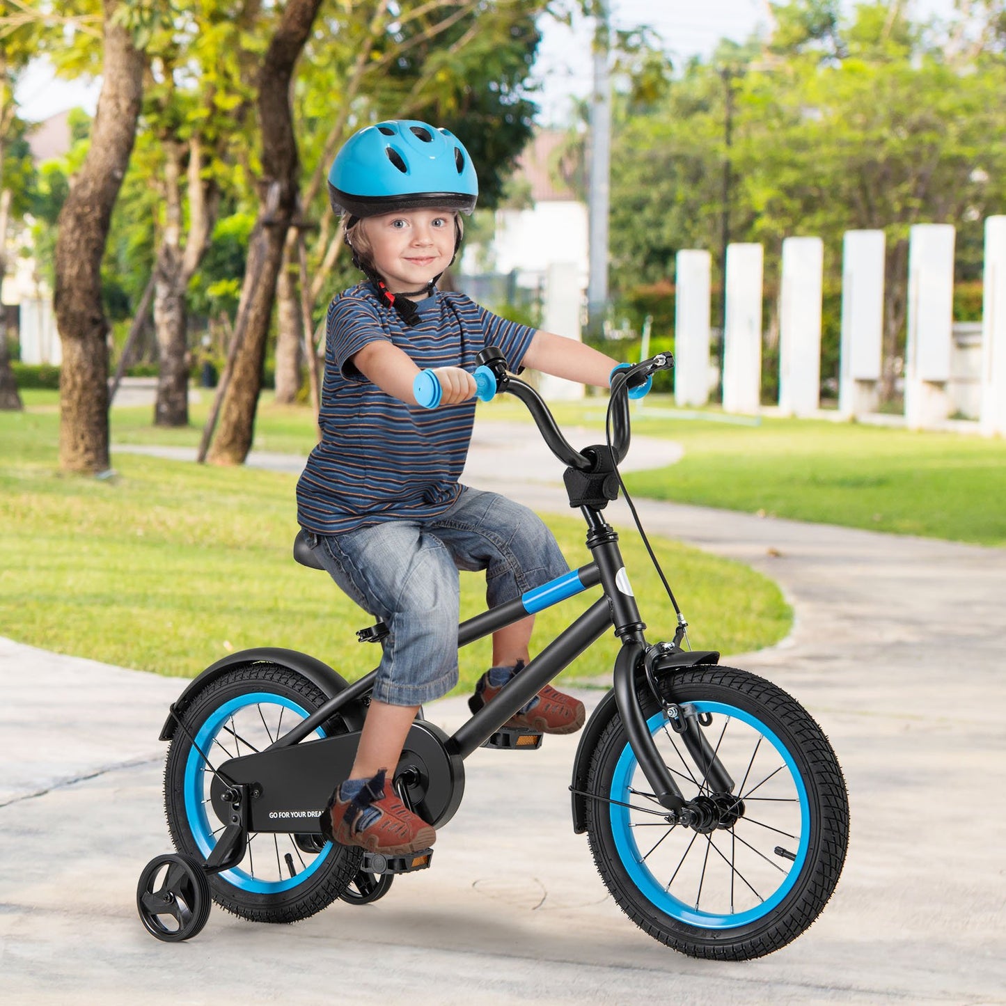 Kids Bike with Adjustable Handlebar and Saddle Black-16 inches