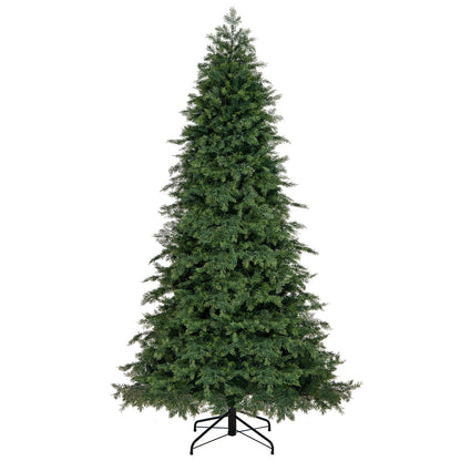 6/7.5 Feet Pre-Lit Artificial Christmas Tree with 11 Modes and Metal Stand-6 ft