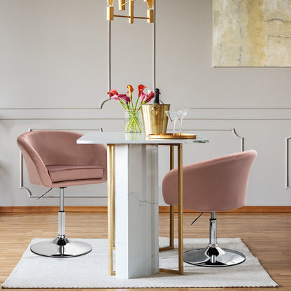 360 Degree Swivel Makeup Stool Accent Chair with Round Back and Metal Base-Gray