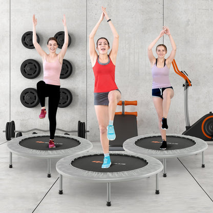 36 Inch Mini Folding Trampoline Portable Recreational Fitness Rebounder-Blue