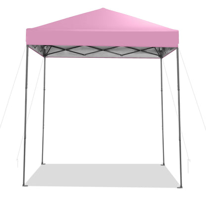 6.6 x 6.6 Feet Outdoor Pop-up Canopy Tent with UPF 50+ Sun Protection-Blue