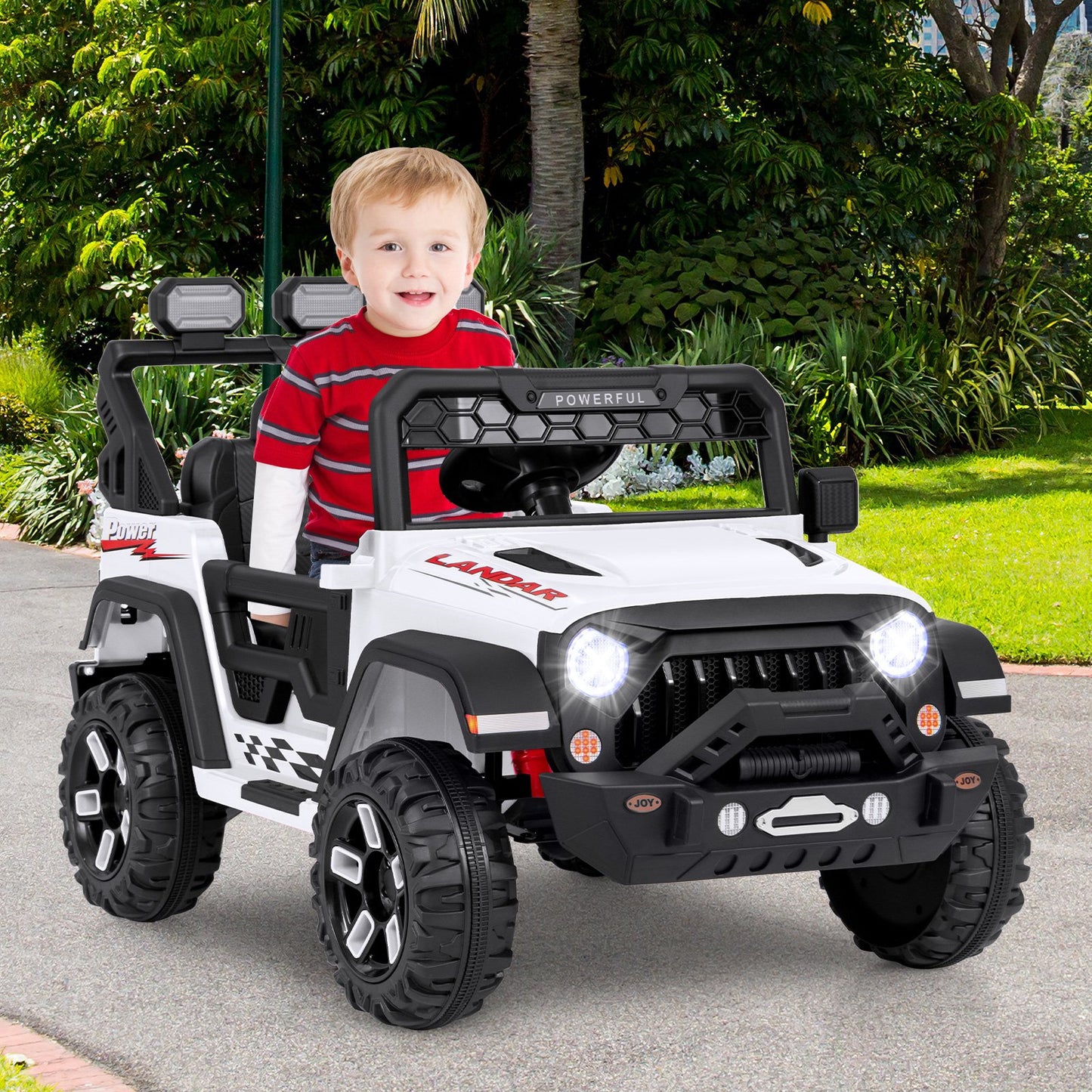 12V Electric Kids Ride on Truck with Remote Control and Music-Black