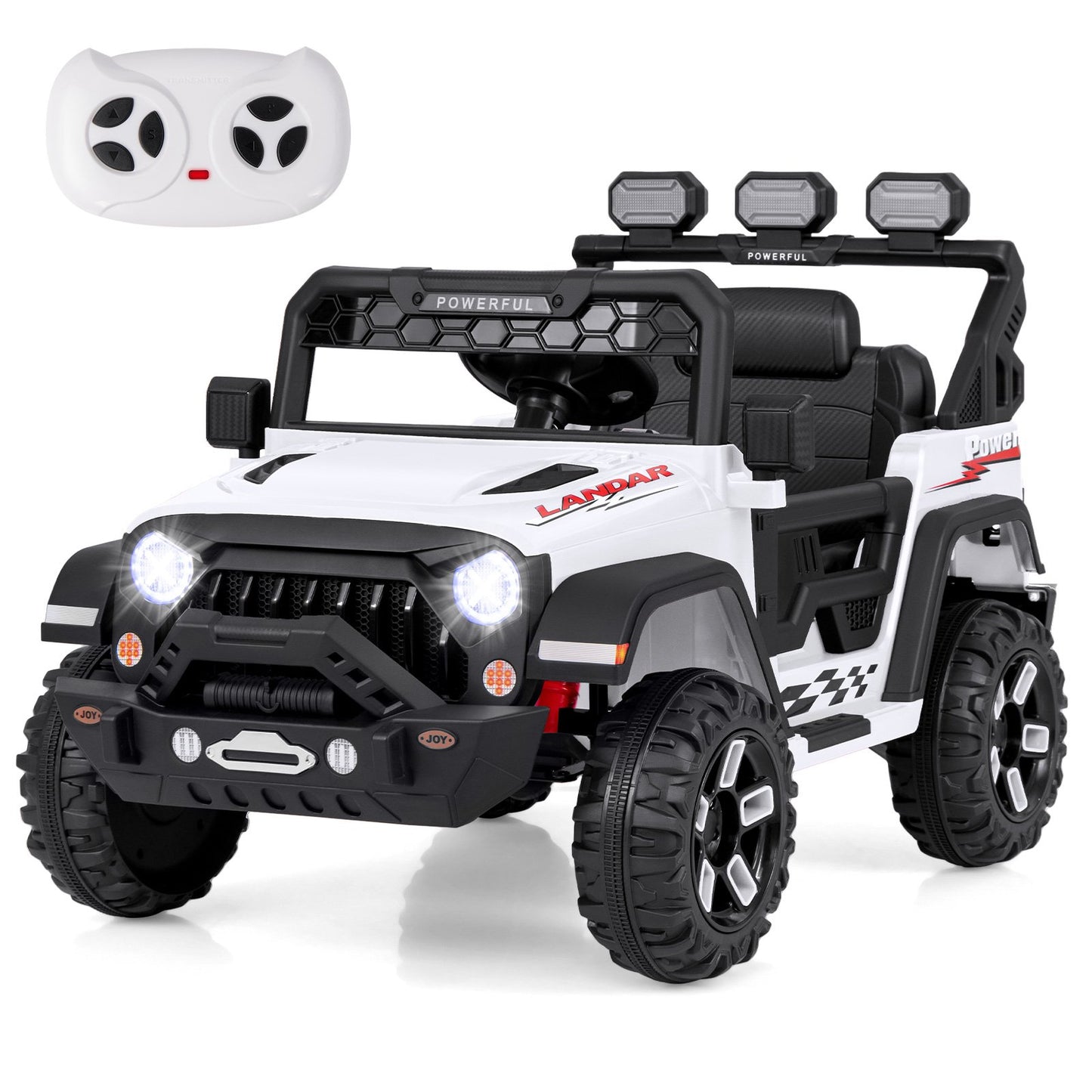 12V Electric Kids Ride on Truck with Remote Control and Music-Black