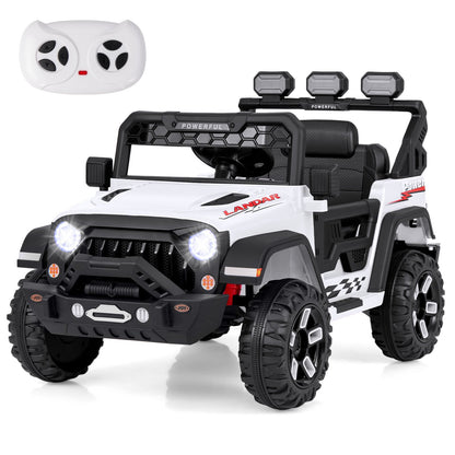 12V Electric Kids Ride on Truck with Remote Control and Music-Black