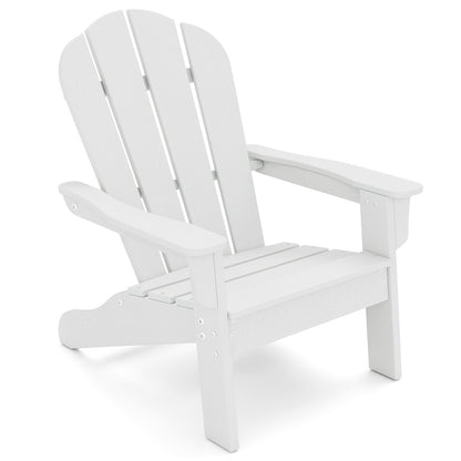All-Weather HDPE Kid's Adirondack Chair with with High Backrest and Armrests-Brown