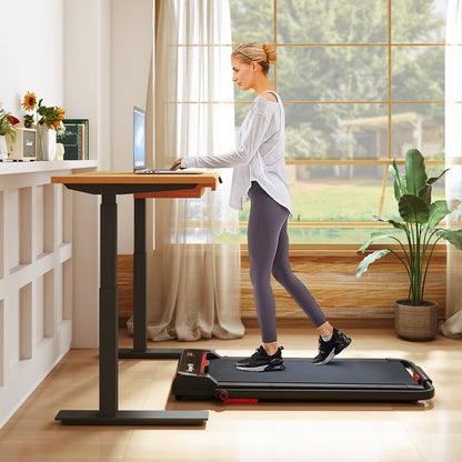 3 in 1 Folding Treadmill with Remote Control and LED Display-Blue
