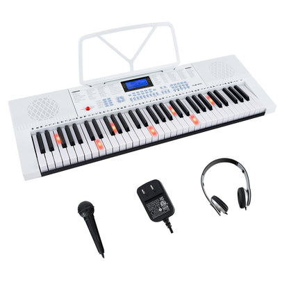 61-Key Electric Piano Keyboard for Beginner-Pink