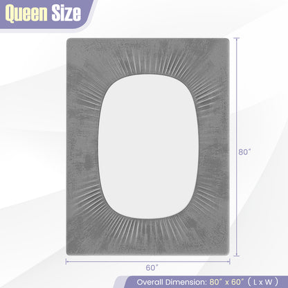 Twin/Queen/King Size Mattress Protector Luxury Super Soft Velvet Mattress Topper-Queen Size