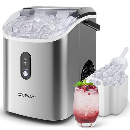 Nugget Countertop Ice Maker with Soft Chewable Pellet Ice-Black