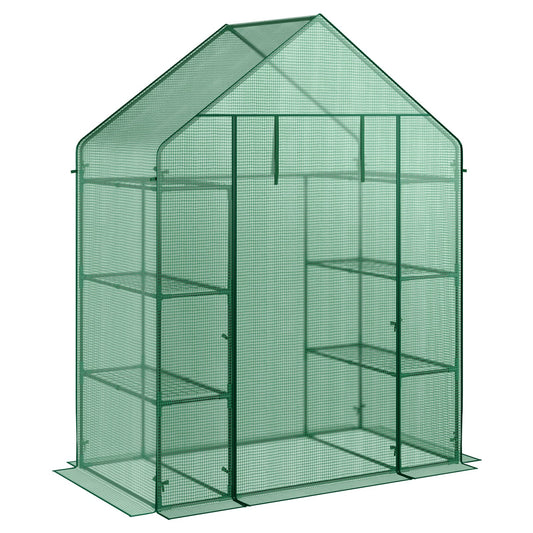 Mini Portable 4 Tier 8 Shelves Walk-in Plant Greenhouse