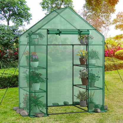 Mini Portable 4 Tier 8 Shelves Walk-in Plant Greenhouse
