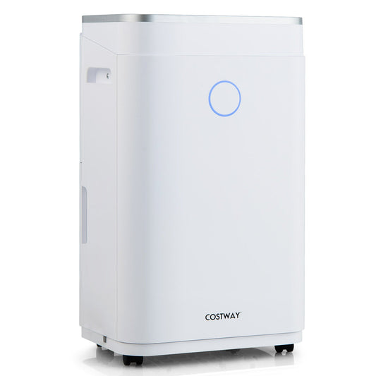 60-Pint Dehumidifier for Home and Basements 4000 Sq. Ft with 3-Color Digital Display-White