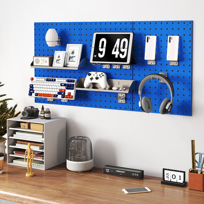 Wall-Mounted Pegboard Kit with 3 Pegboards for Garage Workshop-Black