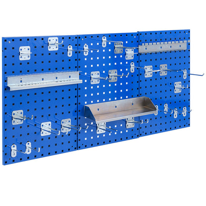 Wall-Mounted Pegboard Kit with 3 Pegboards for Garage Workshop-Black