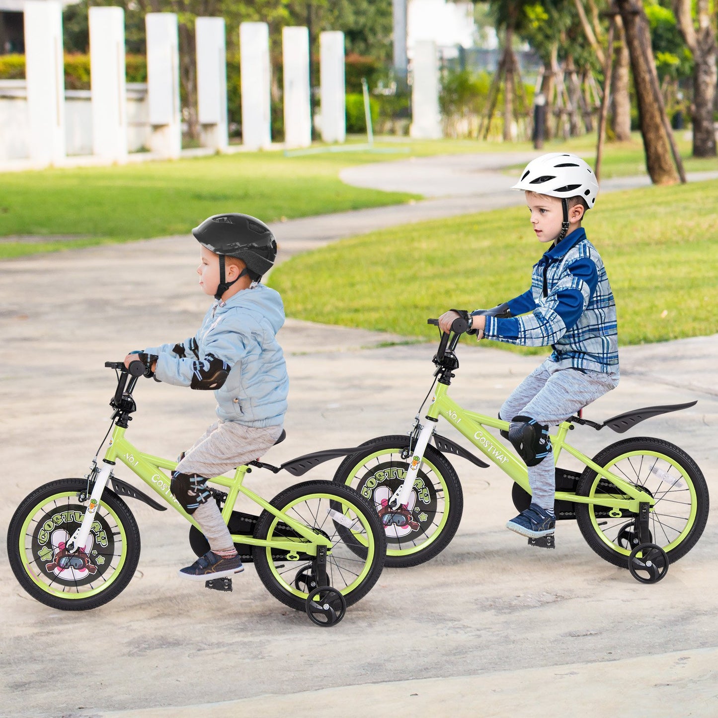 12 Inch Kids Bike Adjustable with Detachable Training Wheels for 3-4 Years Old-12 inches