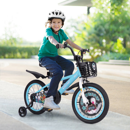 14 Inch Kids Bike with Adjustable Handlebar and Saddle for 3-5 Years Old-14 inches