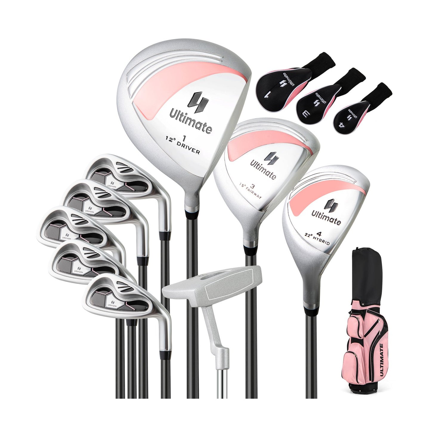 10 Pieces Womens Complete Golf Club Set with Alloy Driver