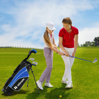Junior Complete Golf Club Set for Age 8 to 10-Blue