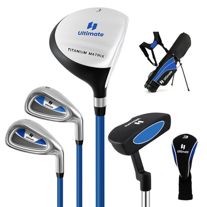 Junior Complete Golf Club Set for Age 8 to 10-Blue