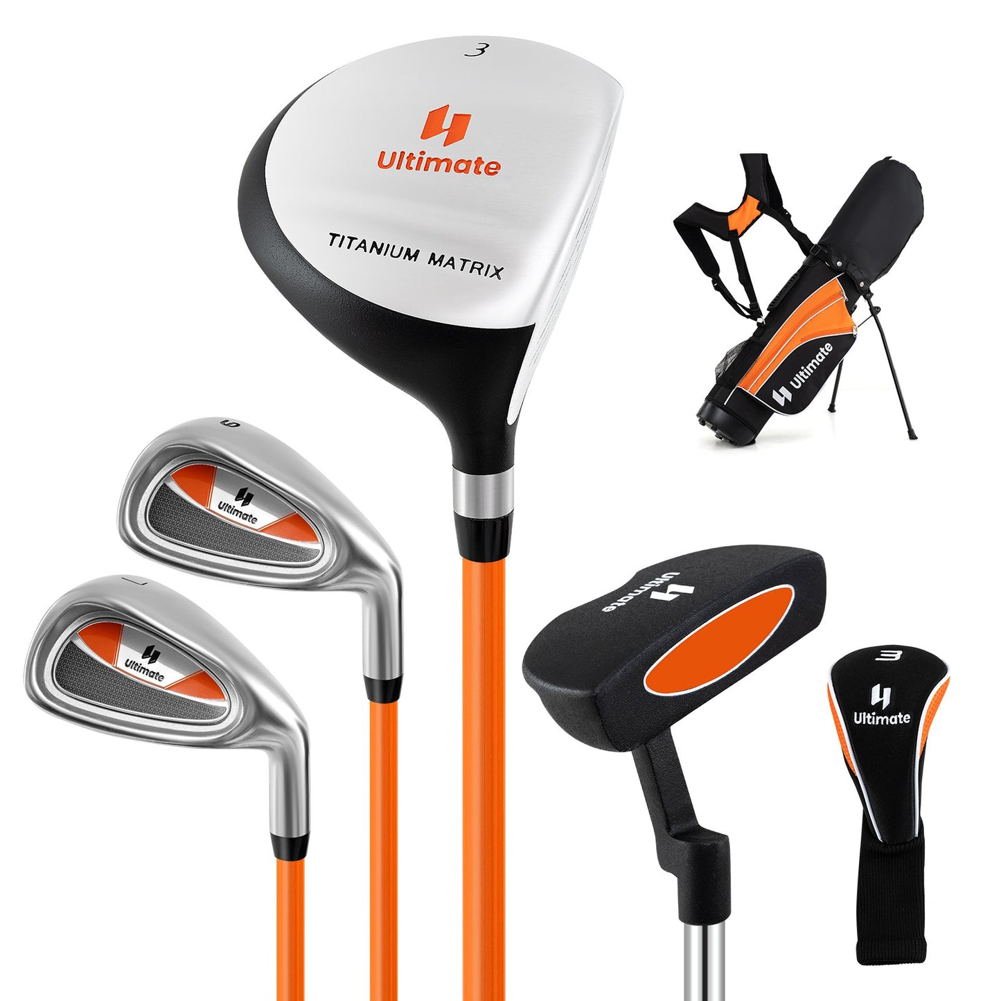 Junior Complete Golf Club Set for Age 8 to 10-Blue