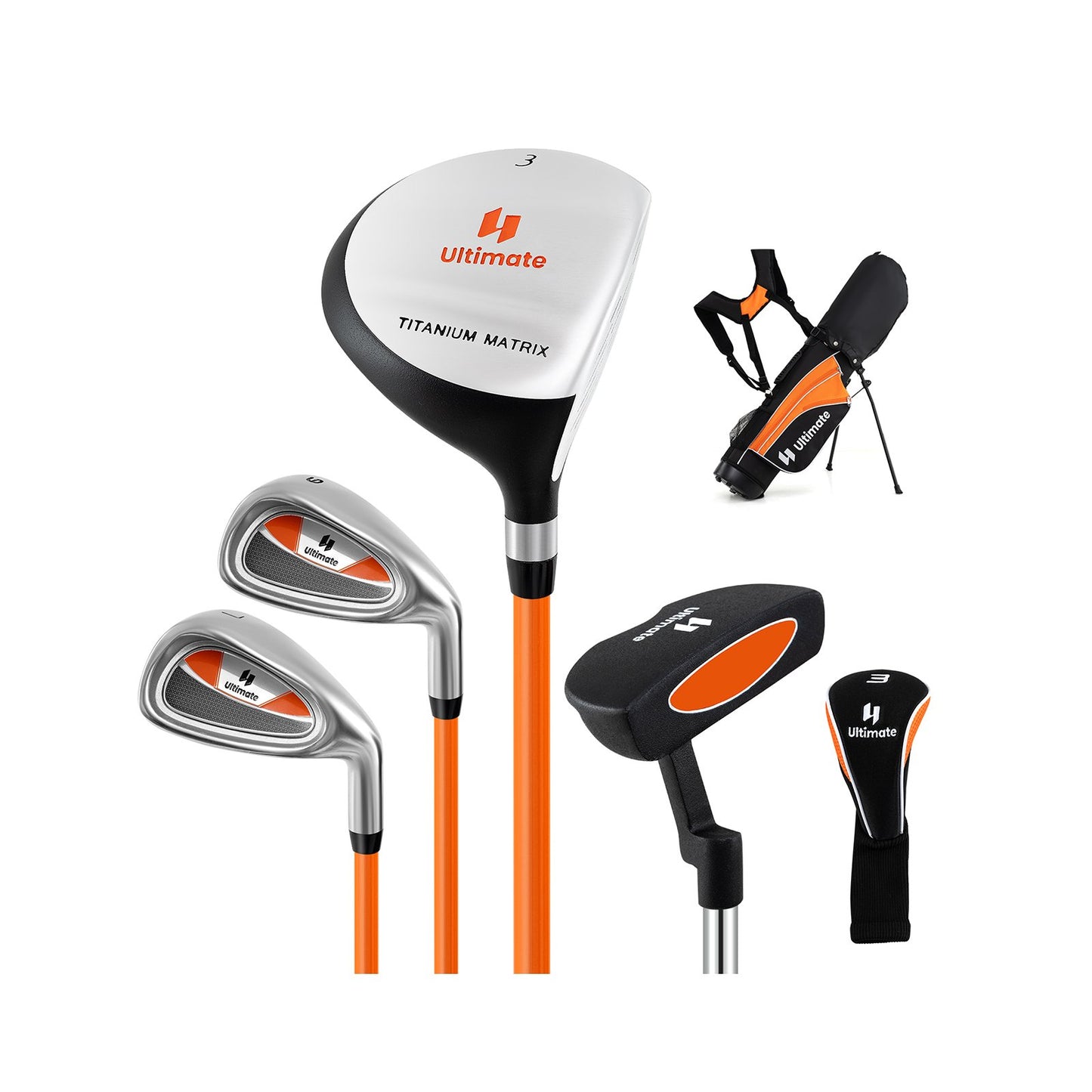 Junior Complete Golf Club Set for Age 8 to 10-Blue