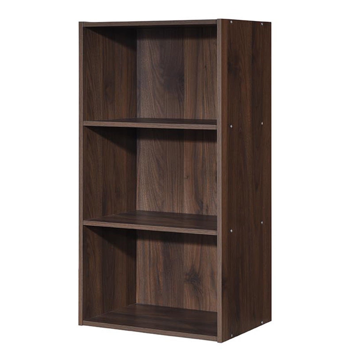 3 Open Shelf Bookcase Modern Storage Display Cabinet-Black