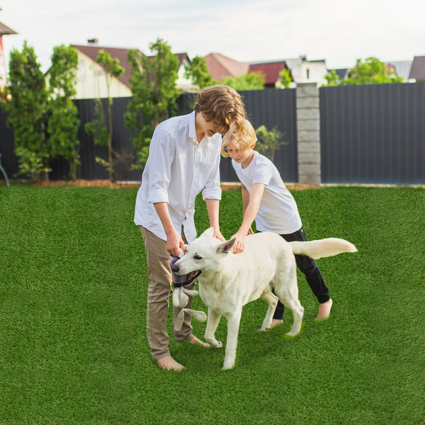 Indoor Outdoor Synthetic Turf Mat with Drainage Holes-S