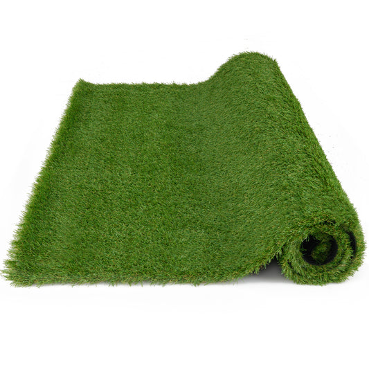 Indoor outdoor synthetic turf mat with drainage holes, ideal for outdoor decor, by Wilsons Home Store.