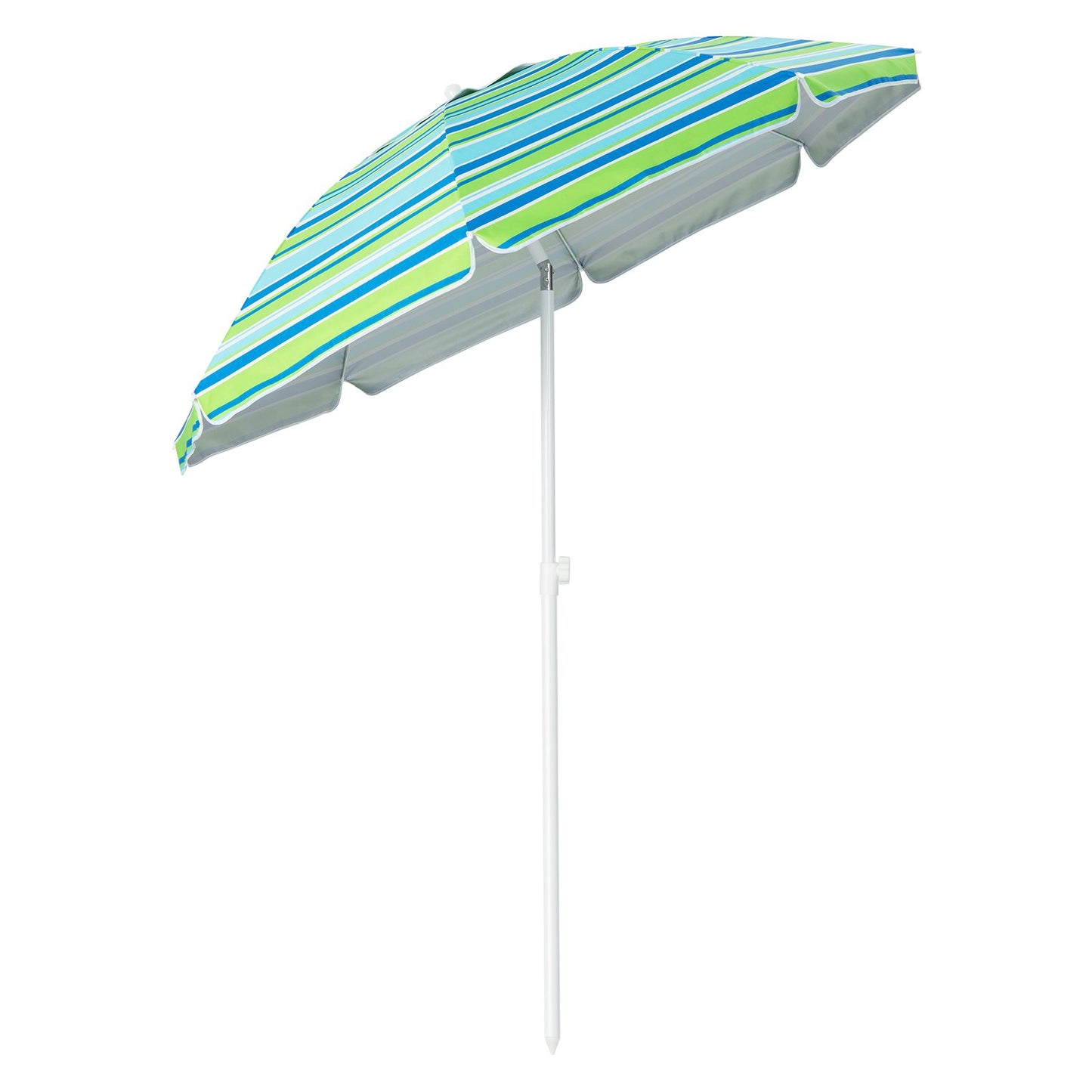 6.5 Feet Patio Beach Umbrella with Waterproof Polyester Fabric-Blue