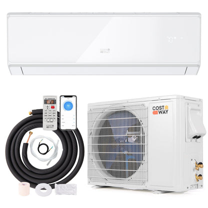 Energy Star Certified 18000 BTU 21 SEER2 208-230V Mini Split Air Conditioner and Heater Wifi Enabled White