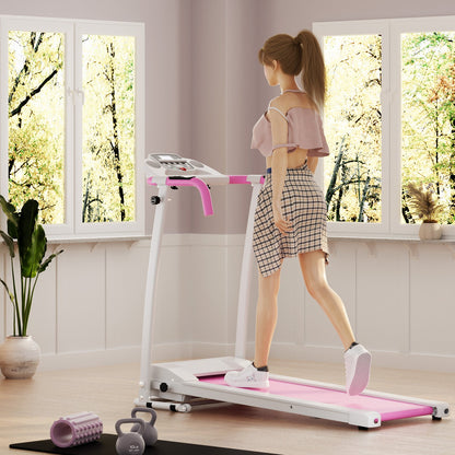 Folding Treadmill with 12 Preset Programs and LCD Display-Black